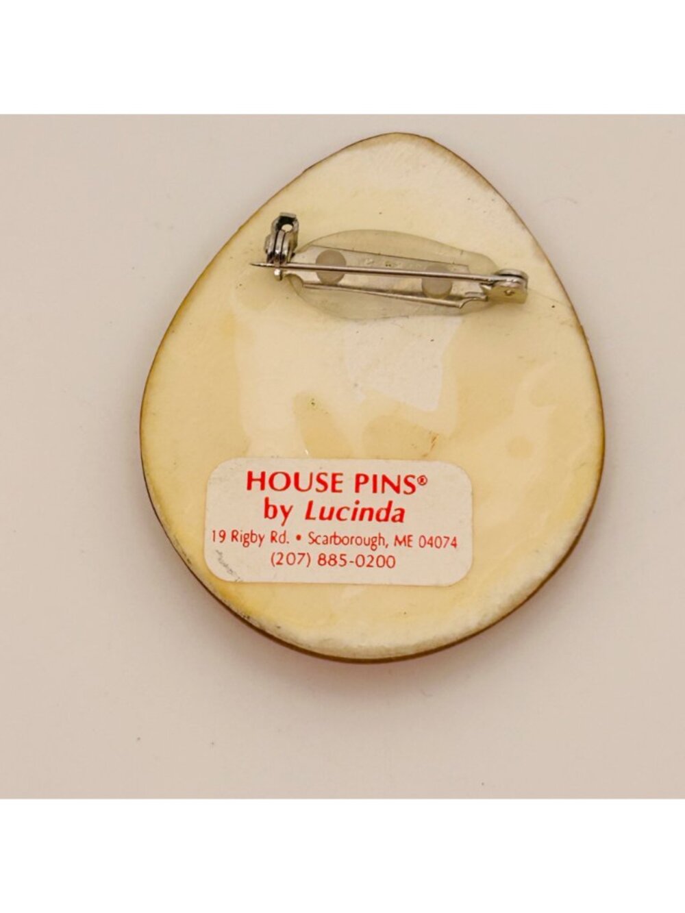 Vintage Lucinda Resin Easter Egg Brooch Pin Glitter House Bunny Rabbit Keepsake - Picture 11 of 13